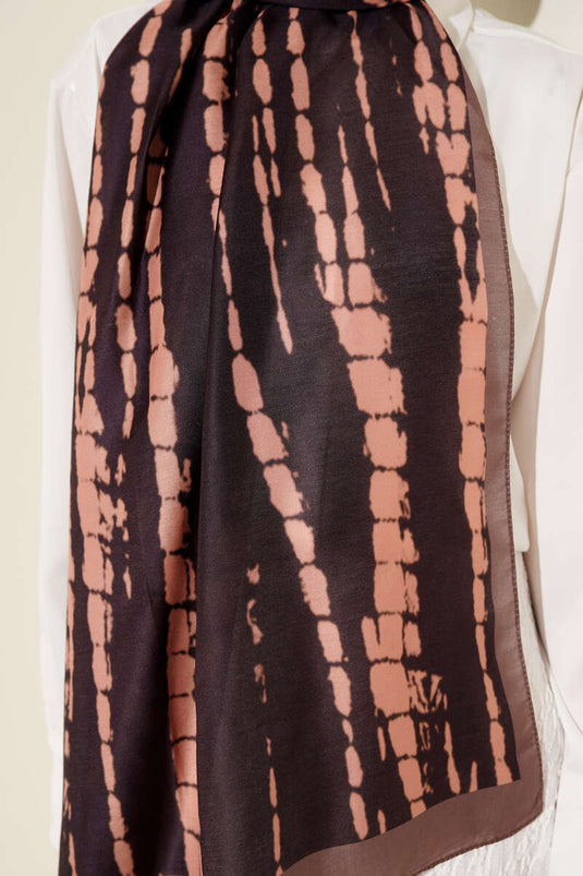 Batik Akış Çizgili Soft Şal Vizon