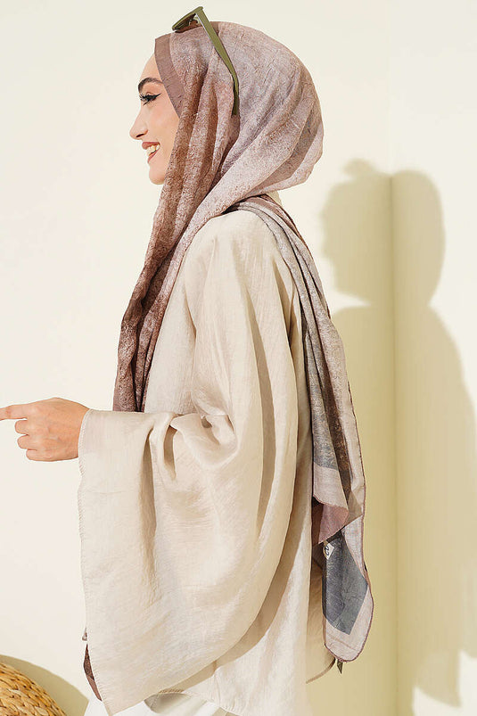 Batik Degrade Bambu Kraş Şal Vizon