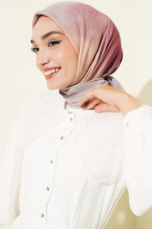 Batik Desen Bambu Kraş Eşarp Bej