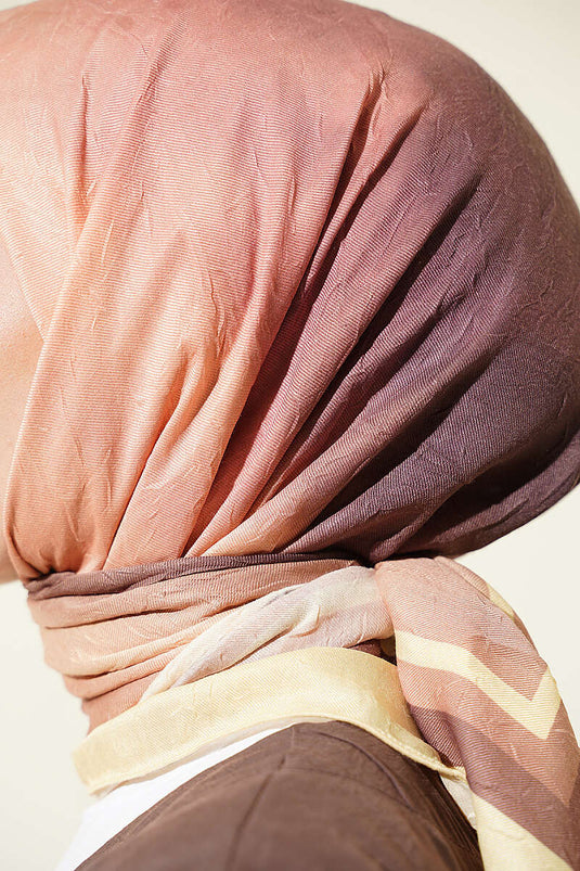Batik Desen Bambu Kraş Eşarp Sarı