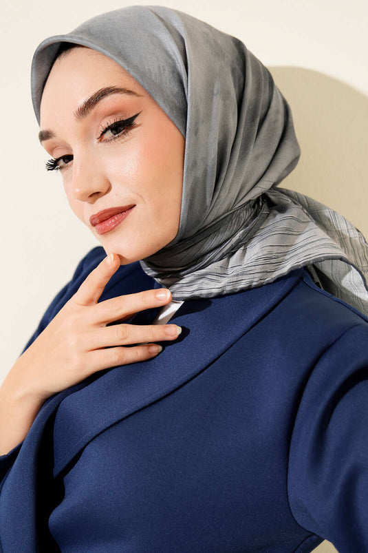 Batikpatroon Demore Sjaal Grijs