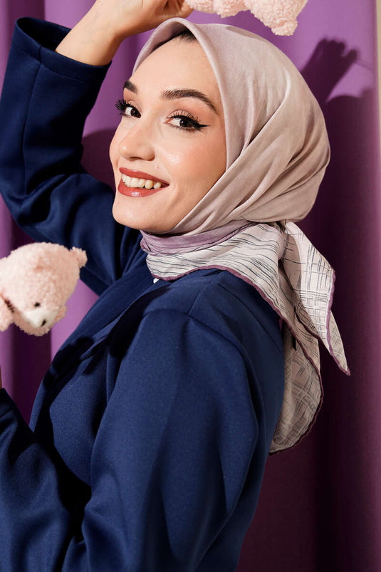 Demore sjaal met batikpatroon in lila