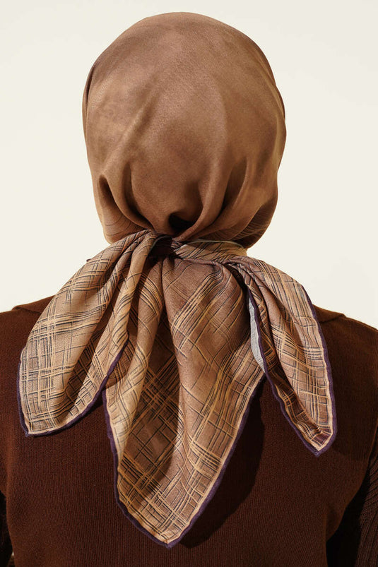 Demore sjaal met batikpatroon, olijfgroen