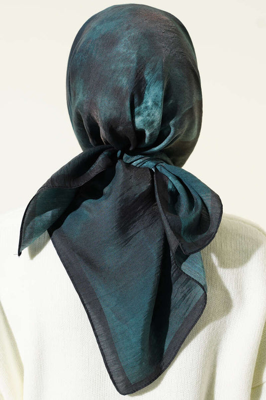 Batik Pattern Cotton Scarf Petrol