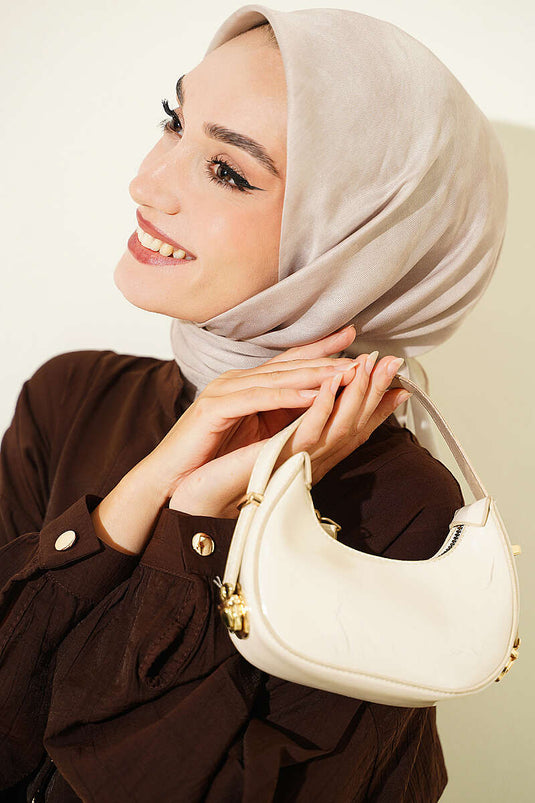 Écharpe Beige À Motifs Batik