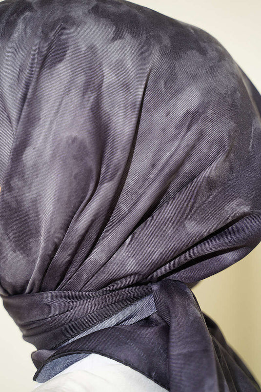 Batik Pattern Soft Scarf Smoke Grey