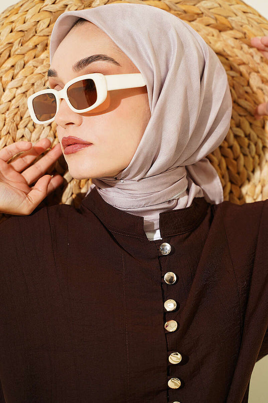 Écharpe Douce À Motif Batik Beige Sable