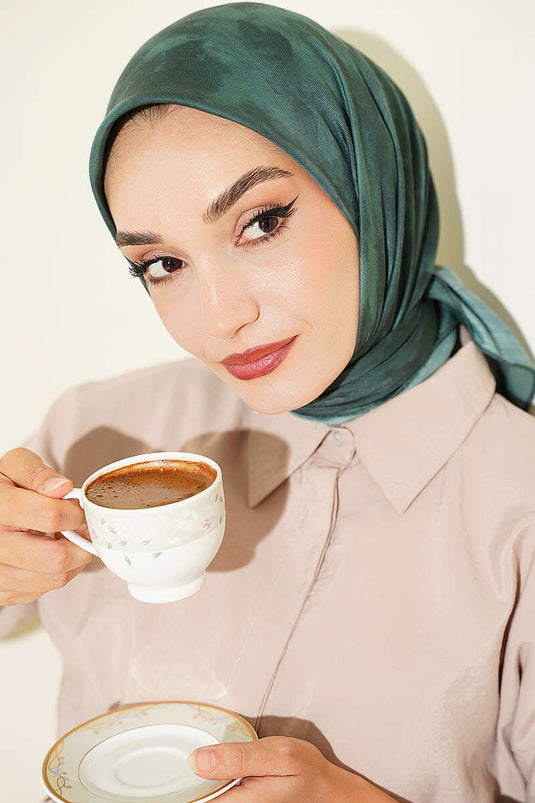 Batik Desen Soft Eşarp Kum Zümrüt