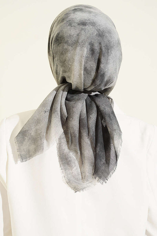 Zachte Grijze Batik Sjaal