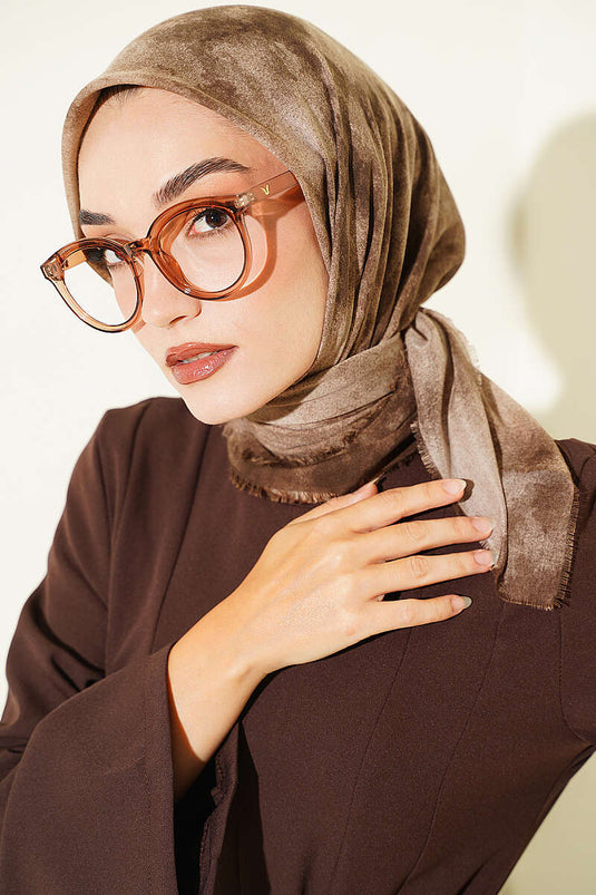 Batik Pattern Soft Kraş Series Scarf In Creamy Beige