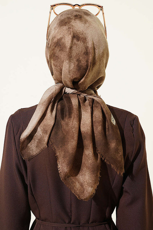 Batik Pattern Soft Kraş Series Scarf In Creamy Beige