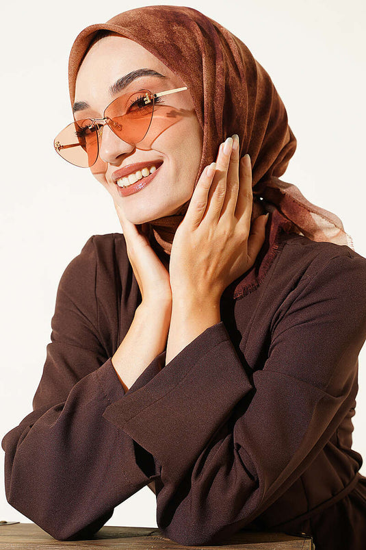 Batik Pattern Soft Kraş Series Scarf Tan