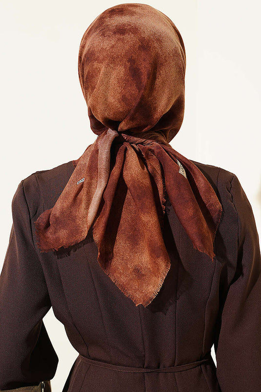 Batik Pattern Soft Kraş Series Scarf Tan