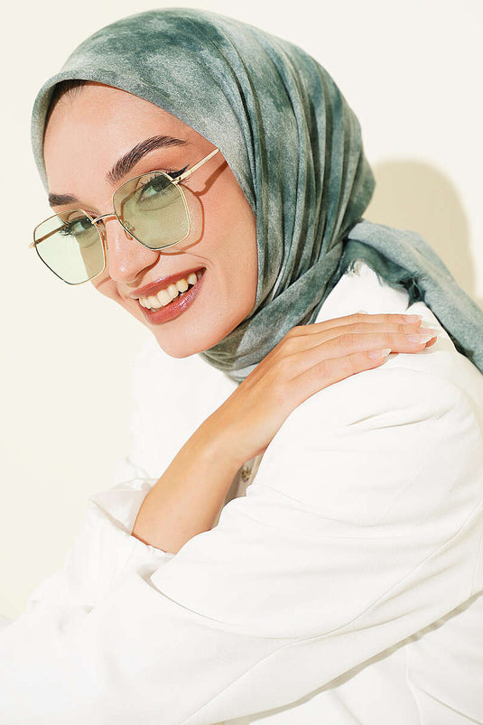 Batik Pattern Soft Kraş Series Scarf Green