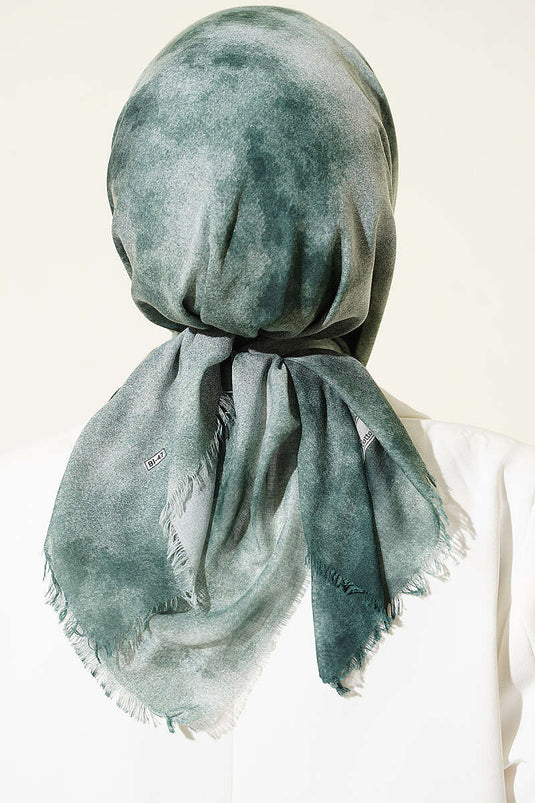 Batik Pattern Soft Kraş Series Scarf Green