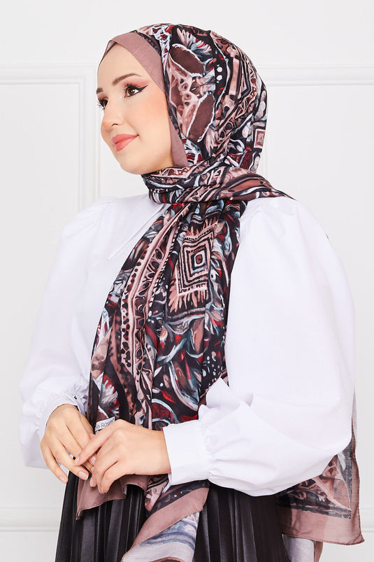 Chal hijab con estampado batik -11
