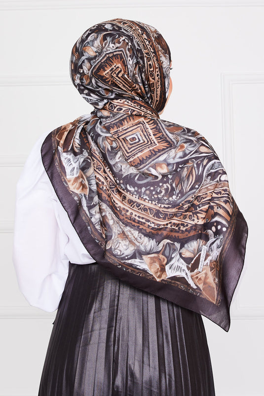 Chal hijab con estampado batik -13