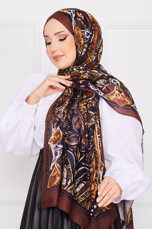Chal hijab con estampado batik -5