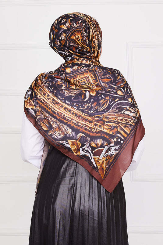 Chal hijab con estampado batik -5
