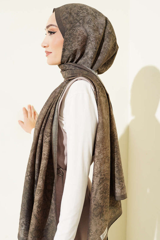 Batik Patterned Modal Shawl Pistachio Green