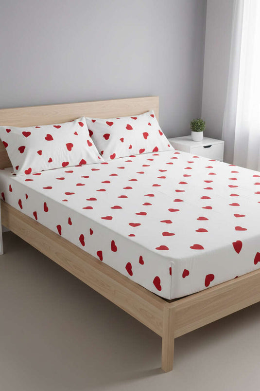 Ensemble de drap-housse et taie d'oreiller extensible Battal assorti 1
