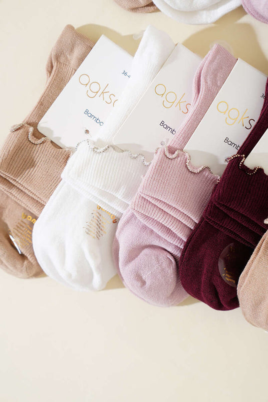 Women's 12-Pack Curled Stone Ankle Socks Assortment 2