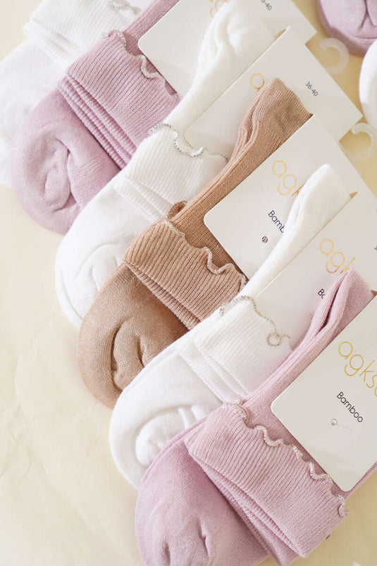 Women's 12-Pack Curled Stone Ankle Socks Assortment 3