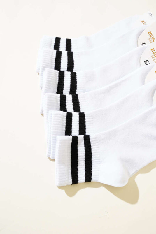 Assortiment de 12 paires de chaussettes courtes en coton peigné pour femmes 1