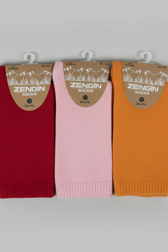 Women's 3-Pack Terry Cloth Socks Assortment 2