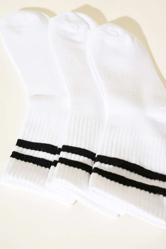 Women's 3-Pack College Socks White