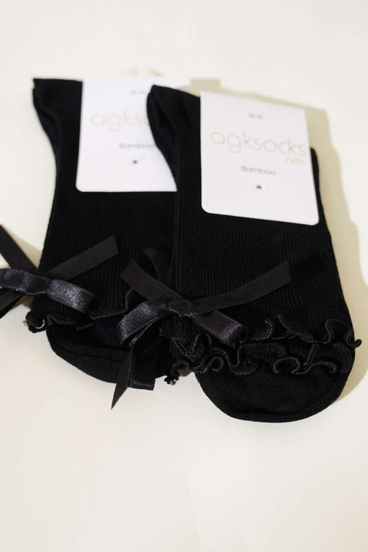 جوارب كاحل بشريط للنساء - عبوة من 3 قطع - لون أسود