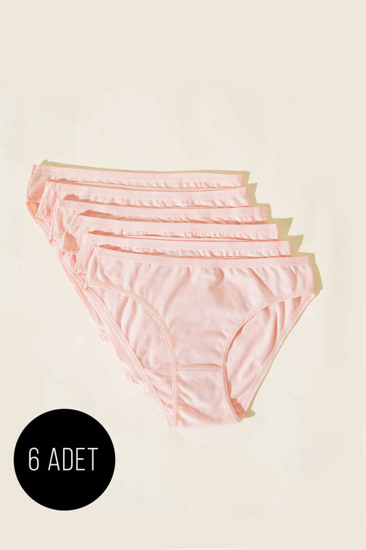 Women's 6-Pack Basic Panties Salmon