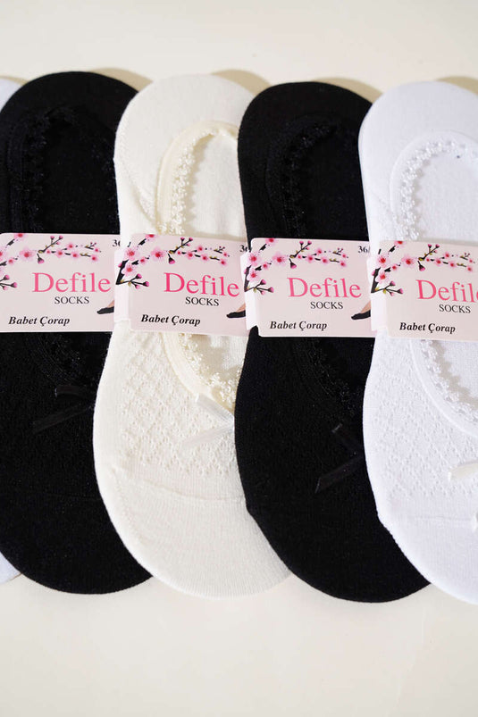 مجموعة جوارب باليرينا الدانتيل النسائية المكونة من 6 قطع 1