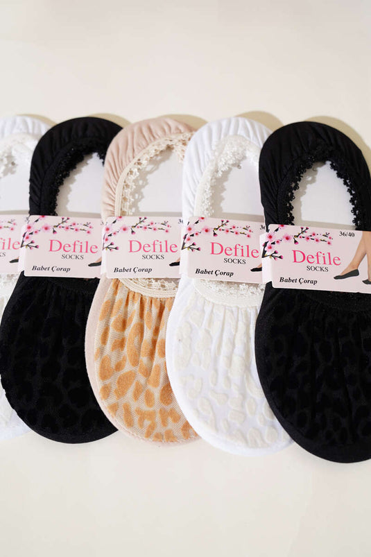 مجموعة جوارب باليرينا الدانتيل النسائية المكونة من 6 قطع 2