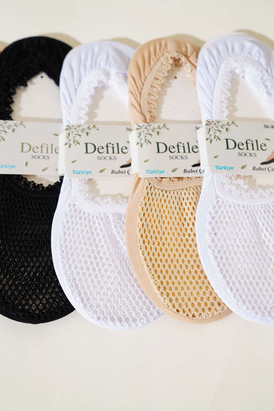 مجموعة جوارب باليرينا الدانتيل النسائية المكونة من 6 قطع - 5