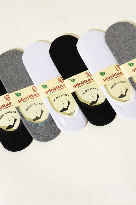 Assortiment de 6 paires de chaussettes ballerines sans couture en bambou pour femmes 1