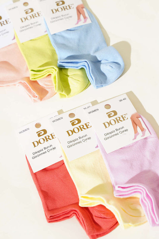 جوارب بوت بدون درزات للنساء - عبوة من 6 قطع - تشكيلة 2