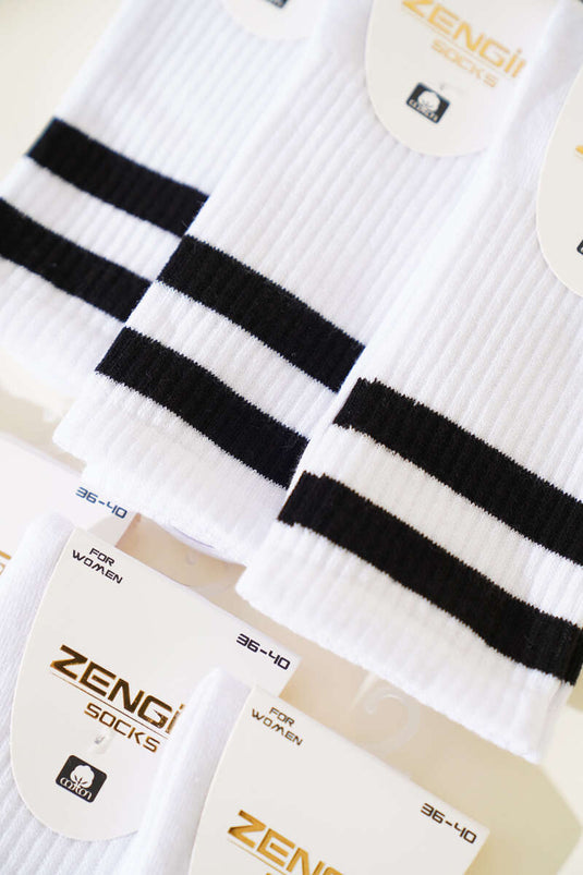 Bayan 6'lı Fitilli Soket Çorap Asorti 1