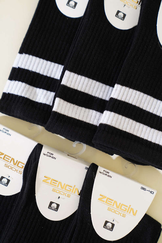 Bayan 6'lı Fitilli Soket Çorap Asorti 2