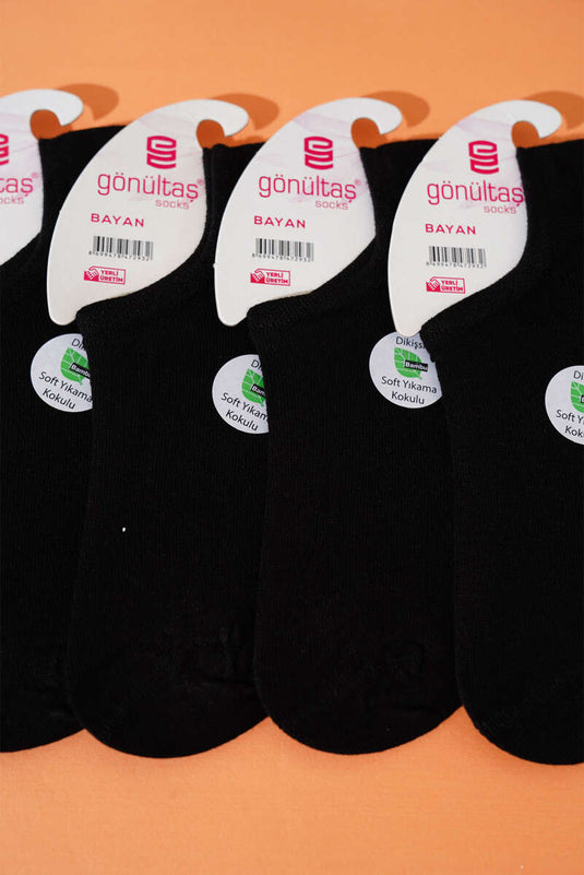 Bayan 6'lı Sneakers Bambu Çorap Siyah