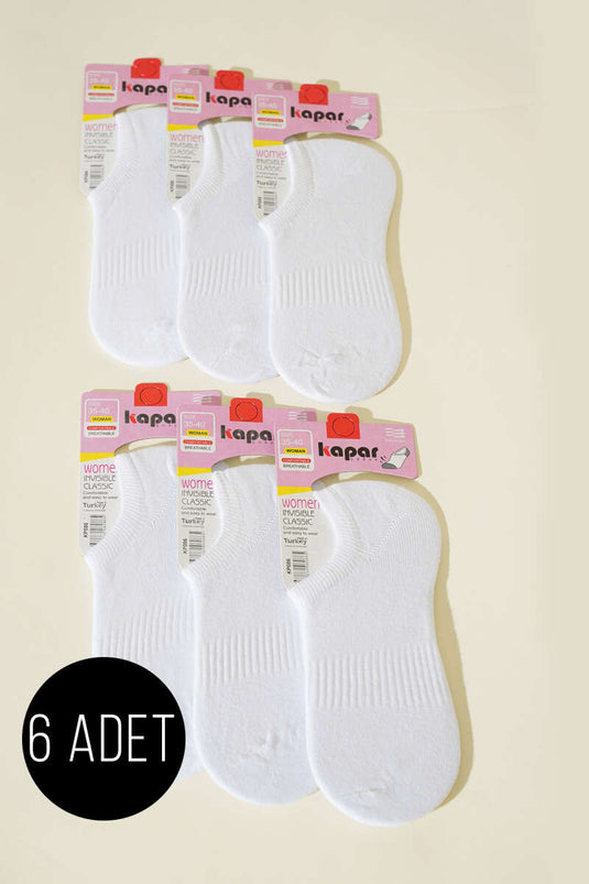 Chaussettes blanches pour femmes (lot de 6)