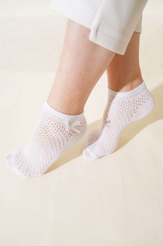 Women's Fishnet Stockings White