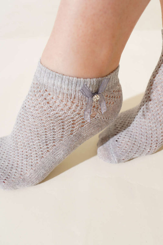 Women's Fishnet Stockings Grey