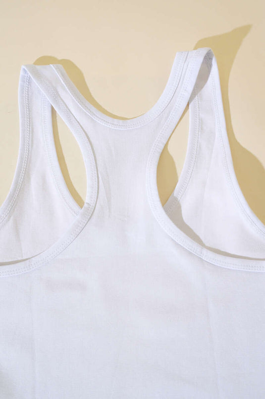 Débardeur de sport blanc pour femme