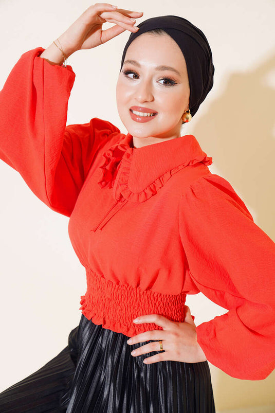 Baby Collar Blouse Alizarin