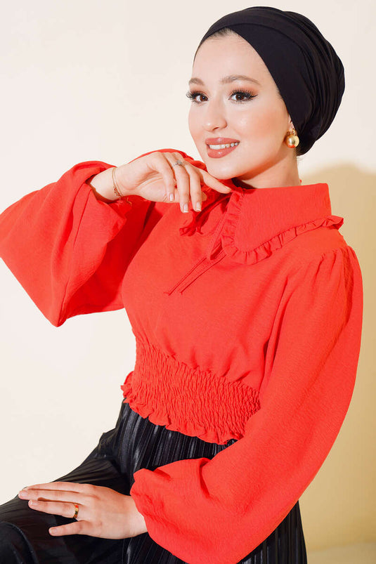 Baby Collar Blouse Alizarin