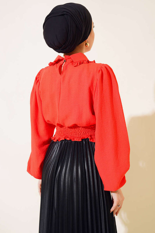 Baby Collar Blouse Alizarin