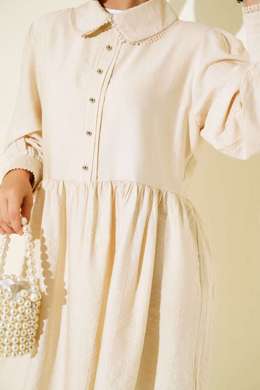 Collier bébé dentelle détaillée Double ensemble pierre