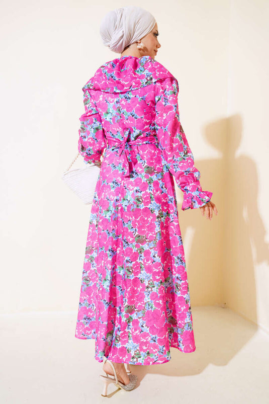 Robe Ceinturée Col Bébé Fusya