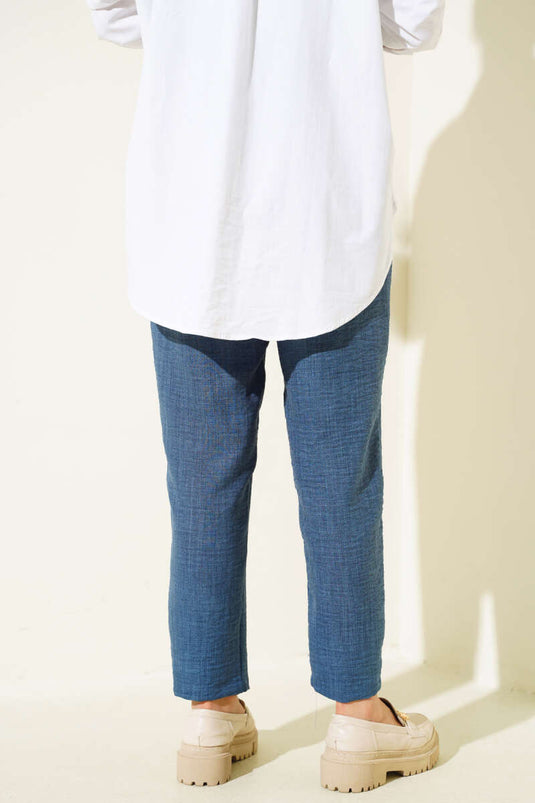 Belted Carrot Pants Indigo